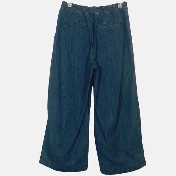 LC Lauren Conrad Jeans Wide Leg Crop Denim Pants Button Front High Rise … - Picture 3 of 11